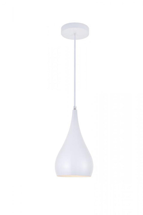 Elegant Lighting 1 Light Nora Collection Pendant D6 Inch H11.5 Inch Lt:1 in Black finish Model: LDPD2001