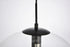 Elegant Lighting 1 Light Placido Collection Pendant D15.7 H16.5 Lt:1 in Black and Clear Finish Model: LDPD2112
