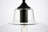 Elegant Lighting 1 Light Placido Collection Pendant D9.8 H9.3 Lt:1 in Black and Clear Finish Model: LDPD2118