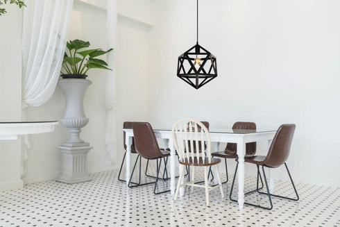 Elegant Lighting 1 Light Redmond Collection Pendant D13.0 Inch H14.6 Lt:1 in Black Finish Model: LDPD2110