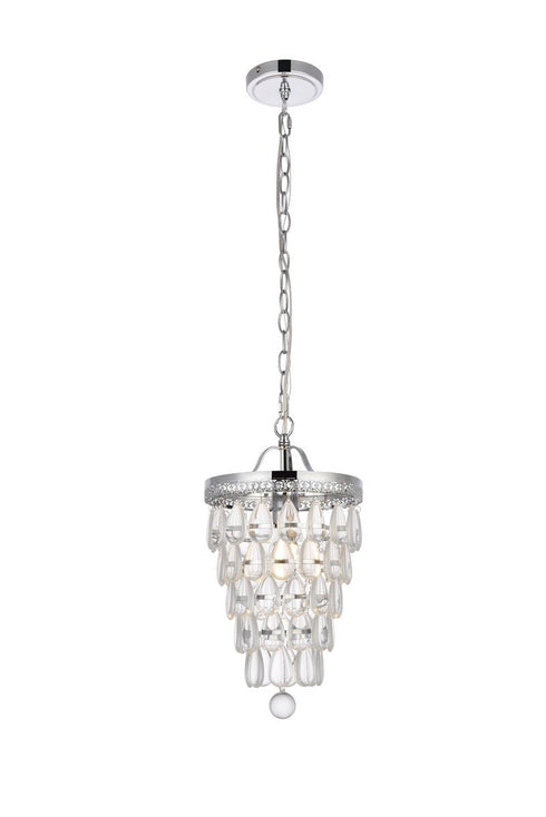 Elegant Lighting 1 Light Reese 9 inch pendant in black Model: LD714D9BK