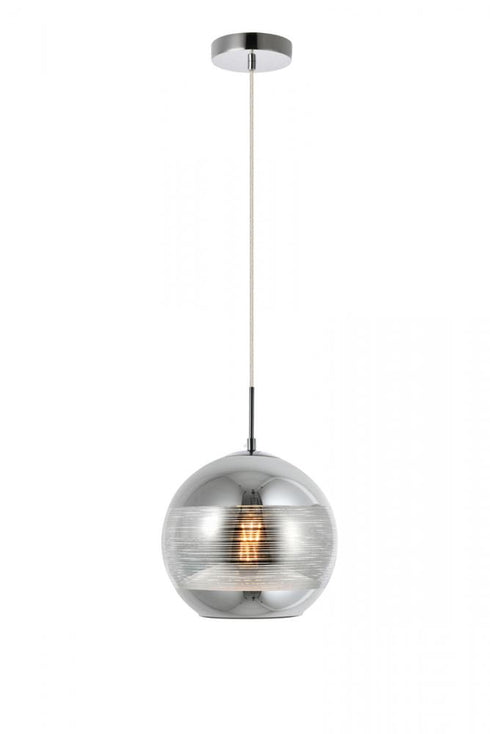 Elegant Lighting 1 Light Reflection Collection Pendant D9.5 Inch H9.5 Inch Lt:1 in Chrome finish Model: LDPD2012