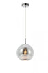 Elegant Lighting 1 Light Reflection Collection Pendant D9.5 Inch H9.5 Inch Lt:1 in Chrome finish Model: LDPD2012