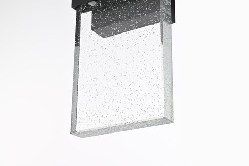 Elegant Lighting 1 Light Ronin 11 inch LED Outdoor Wall sconce in Black in Black and Clear Finish Model: OD603W11BK