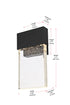 Elegant Lighting 1 Light Ronin 11 inch LED Outdoor Wall sconce in Black in Black and Clear Finish Model: OD603W11BK