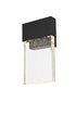 Elegant Lighting 1 Light Ronin 11 inch LED Outdoor Wall sconce in Black in Black and Clear Finish Model: OD603W11BK