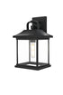 Elegant Lighting 1 Light Saul 13 inch Outdoor Wall sconce in Black in Black and Clear Finish Model: OD612W13BK