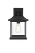 Elegant Lighting 1 Light Saul 13 inch Outdoor Wall sconce in Black in Black and Clear Finish Model: OD612W13BK