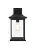 Elegant Lighting 1 Light Saul 16 inch Outdoor Wall sconce in Black in Black and Clear Finish Model: OD612W16BK