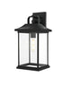 Elegant Lighting 1 Light Saul 16 inch Outdoor Wall sconce in Black in Black and Clear Finish Model: OD612W16BK