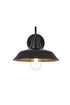 Elegant Lighting 1 Light Tinsley 13 inch Outdoor Wall sconce in Black in Black and Clear Finish Model: OD610W13BK