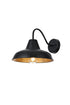 Elegant Lighting 1 Light Tinsley 15 inch Outdoor Wall sconce in Black in Black and Clear Finish Model: OD610W15BK