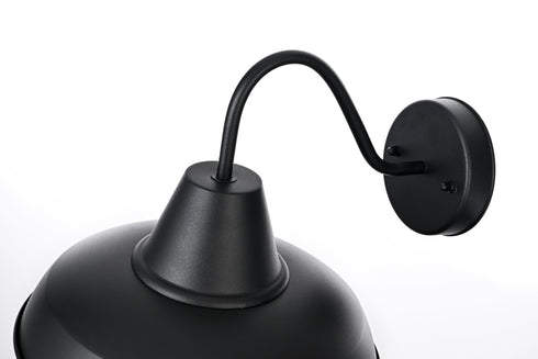 Elegant Lighting 1 Light Tinsley 15 inch Outdoor Wall sconce in Black in Black and Clear Finish Model: OD610W15BK