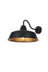 Elegant Lighting 1 Light Tinsley 20 inch Outdoor Wall sconce in Black in Black and Clear Finish Model: OD610W18BK