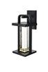 Elegant Lighting 1 Light Uriah 16 inch LED Outdoor Wall sconce in Black in Black and Clear Finish Model: OD602W15BK