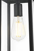 Elegant Lighting 1 Light Veda 13 inch Outdoor Pendant in Black in Black and Clear Finish Model: OD608H13BK