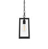 Elegant Lighting 1 Light Veda 13 inch Outdoor Pendant in Black in Black and Clear Finish Model: OD608H13BK