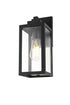 Elegant Lighting 1 Light Veda 13 inch Outdoor Wall sconce in Black in Black and Clear Finish Model: OD608W13BK