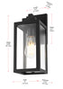 Elegant Lighting 1 Light Veda 13 inch Outdoor Wall sconce in Black in Black and Clear Finish Model: OD608W13BK