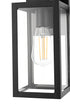 Elegant Lighting 1 Light Veda 13 inch Outdoor Wall sconce in Black in Black and Clear Finish Model: OD608W13BK