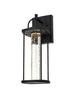 Elegant Lighting 1 Light Zev 15 inch LED Outdoor Wall sconce in Black in Black and Clear Finish Model: OD601W15BK