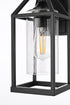 Elegant Lighting 1 Light Zora 14 inch Outdoor Wall sconce in Black in Black and Clear Finish Model: OD606W14BK