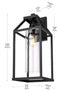 Elegant Lighting 1 Light Zora 24 inch Outdoor Wall sconce in Black in Black and Clear Finish Model: OD606W24BK
