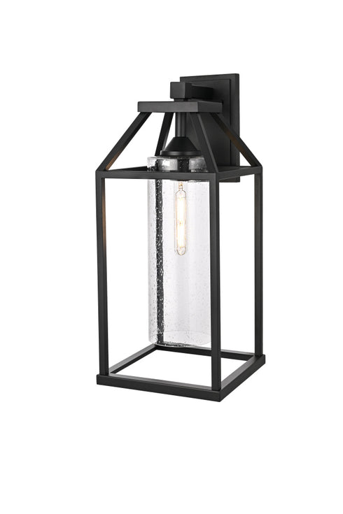 Elegant Lighting 1 Light Zora 24 inch Outdoor Wall sconce in Black in Black and Clear Finish Model: OD606W24BK