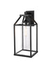 Elegant Lighting 1 Light Zora 24 inch Outdoor Wall sconce in Black in Black and Clear Finish Model: OD606W24BK