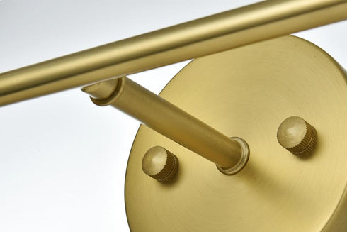 Elegant Lighting 2 Light Collier 2 Light in Satin Gold and Clear Glass Wall Sconce Model: LD2314SG