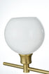 Elegant Lighting 2 Light Collier 2 Light in Satin Gold and Frosted White Glass Wall Sconce Model: LD2315SG