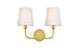 Elegant Lighting 2 Light Colson 2 Light in Black and Clear Bath Sconce Model: LD7322W16BLK