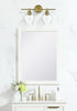 Elegant Lighting 2 Light Gene 2 Light in Satin Gold and Clear Glass Wall Sconce Model: LD2312SG