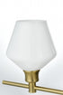 Elegant Lighting 2 Light Gene 2 Light in Satin Gold and Frosted White Glass Wall Sconce Model: LD2313SG