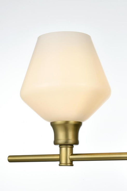 Elegant Lighting 2 Light Gene 2 Light in Satin Gold and Frosted White Glass Wall Sconce Model: LD2313SG