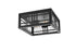 Elegant Lighting 2 Light Harley 11 inch Outdoor Flush Mount in Black in Black and Clear Finish Model: OD613F5BK