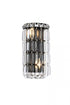 Elegant Lighting 2 Light Maxime 6 inch black wall sconce in Black and Clear Finish Model: V2030W6BK/RC