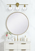 Elegant Lighting 3 Light Collier 3 Light in Satin Gold and Clear Glass Wall Sconce Model: LD2318SG