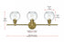 Elegant Lighting 3 Light Collier 3 Light in Satin Gold and Clear Glass Wall Sconce Model: LD2318SG