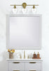 Elegant Lighting 3 Light Gene 3 Light in Satin Gold and Clear Glass Wall Sconce Model: LD2316SG