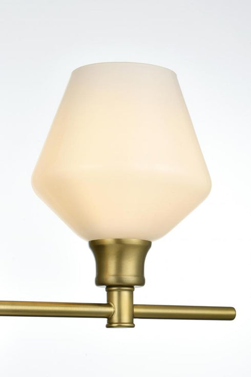 Elegant Lighting 3 Light Gene 3 Light in Satin Gold and Frosted White Glass Wall Sconce Model: LD2317SG