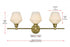 Elegant Lighting 3 Light Gene 3 Light in Satin Gold and Frosted White Glass Wall Sconce Model: LD2317SG