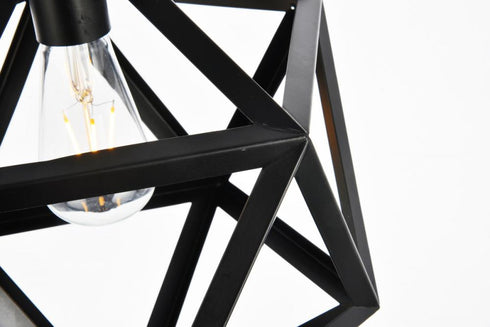 Elegant Lighting 3 Light Jago Collection Pendant D16.0 H30.4 Lt:3 in Black Finish Model: LDPD2108