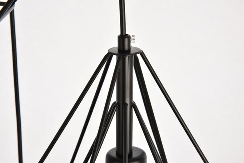 Elegant Lighting 3 Light Jago Collection Pendant D18.1 H24.3 Lt:3 in Black Finish Model: LDPD2091