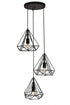 Elegant Lighting 3 Light Jago Collection Pendant D18.1 H24.3 Lt:3 in Black Finish Model: LDPD2091