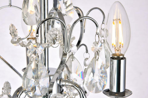 Elegant Lighting 3 Light Kaede Collection Pendant D9.5 H12.2 Lt:3 in Chrome Finish Model: LD5020D9C
