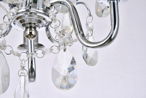Elegant Lighting 3 Light Kaede Collection Pendant D9.5 H12.2 Lt:3 in Chrome Finish Model: LD5020D9C