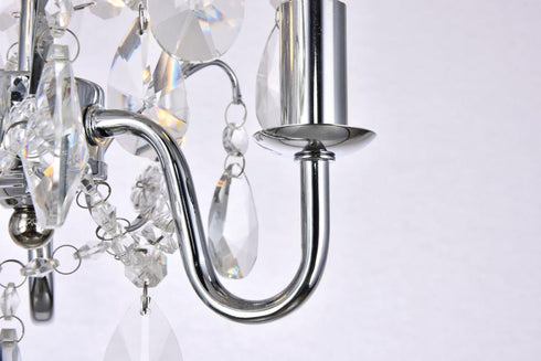 Elegant Lighting 3 Light Kaede Collection Pendant D9.5 H12.2 Lt:3 in Chrome Finish Model: LD5020D9C