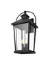 Elegant Lighting 3 Light Luz 24 inch Outdoor Wall sconce in Black in Black and Clear Finish Model: OD605W24BK