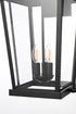 Elegant Lighting 3 Light Luz 24 inch Outdoor Wall sconce in Black in Black and Clear Finish Model: OD605W24BK